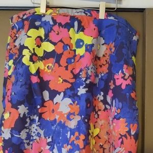 Loft floral pencil skirt